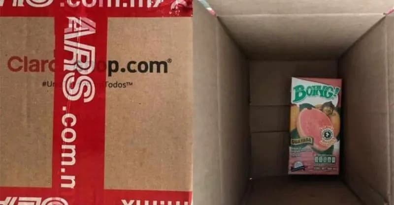 Joven pidió Iphone en tienda online y le llegó un Boing de guayaba