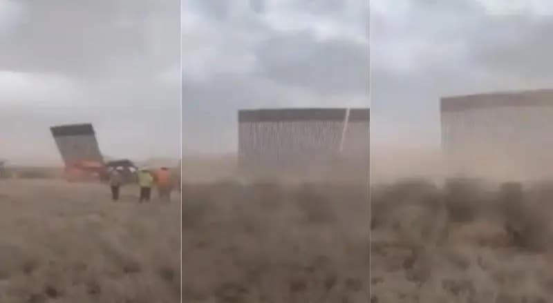 Huracán Hanna colapsa muro en la frontera de México-EU