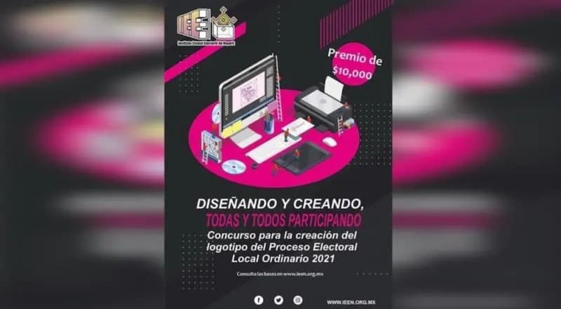 Nayarit. Convoca IEEN a diseñadores a crear logotipo para las elecciones 2021
