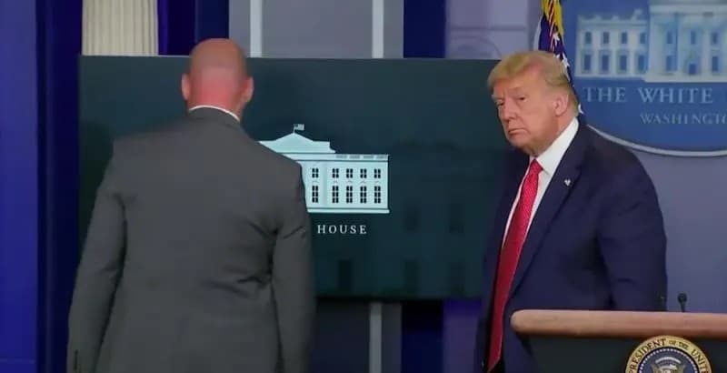 Donald Trump abandona conferencia de prensa por tiroteo cerca de la Casa Blanca