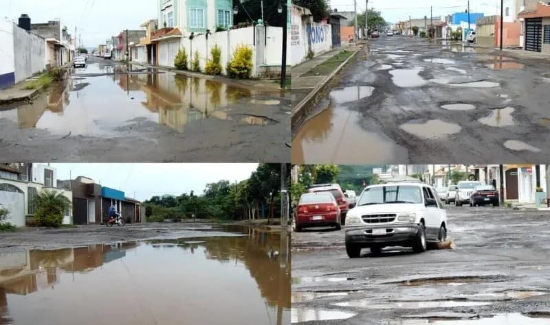 Tepic. Vecinos del Fraccionamiento Jacarandas piden que se arreglen sus calles