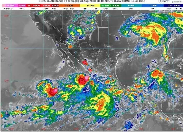 \"Hernan\" ocasionará lluvias torrenciales en Nayarit; Extraordinarias en Jalisco y Colima