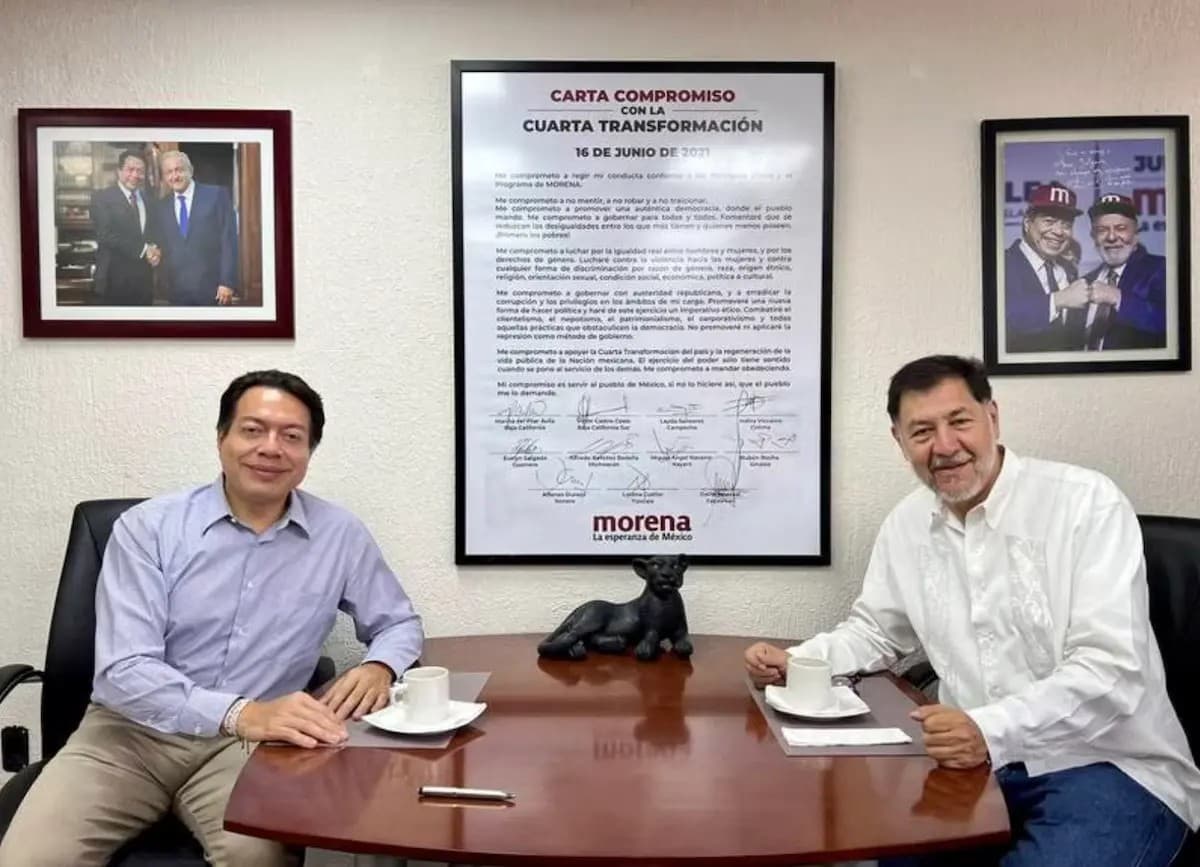Se reúne Fernández Noroña con Mario Delgado