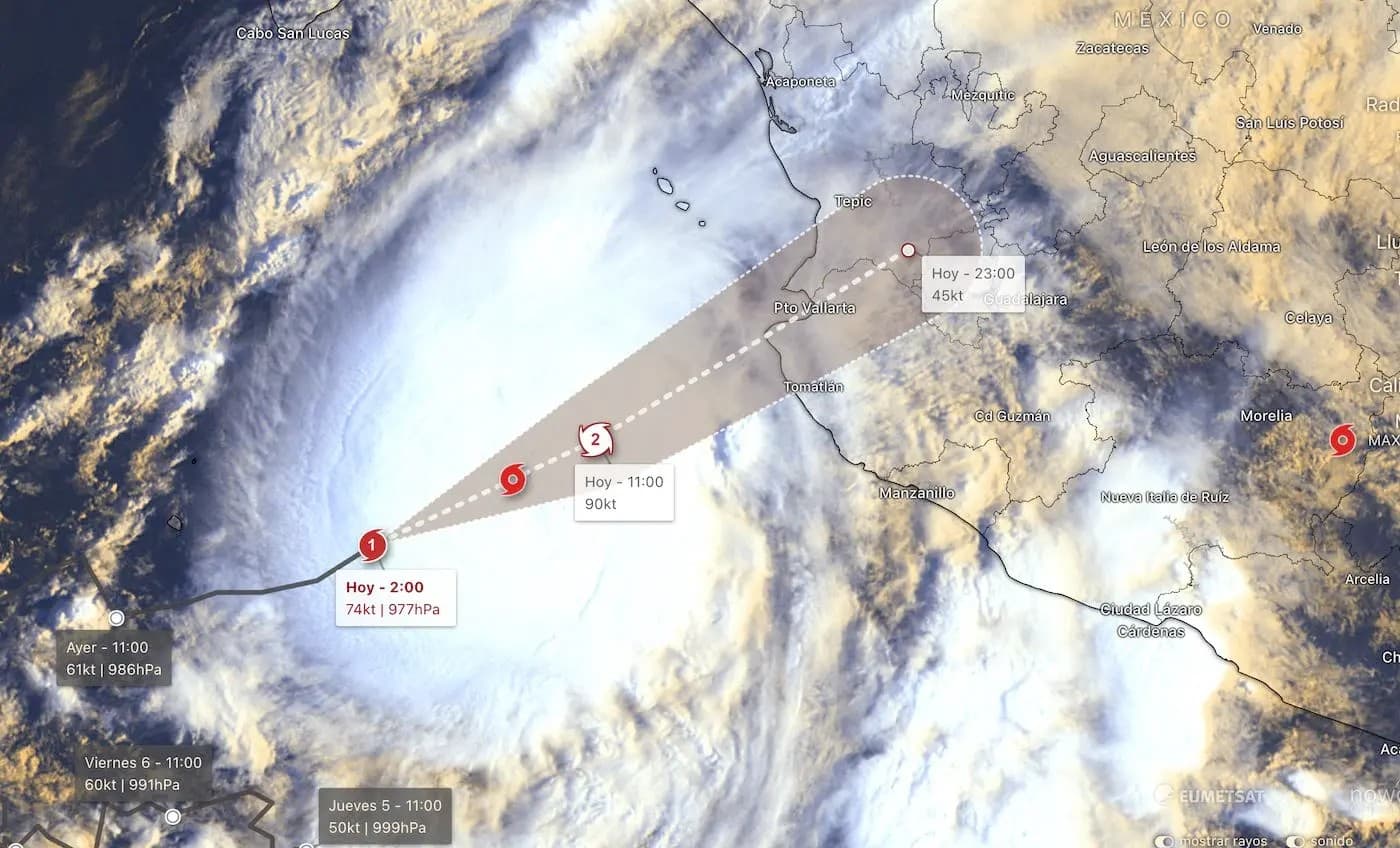 Huracán Lidia ya es categoría 4; Tocará tierra esta noche