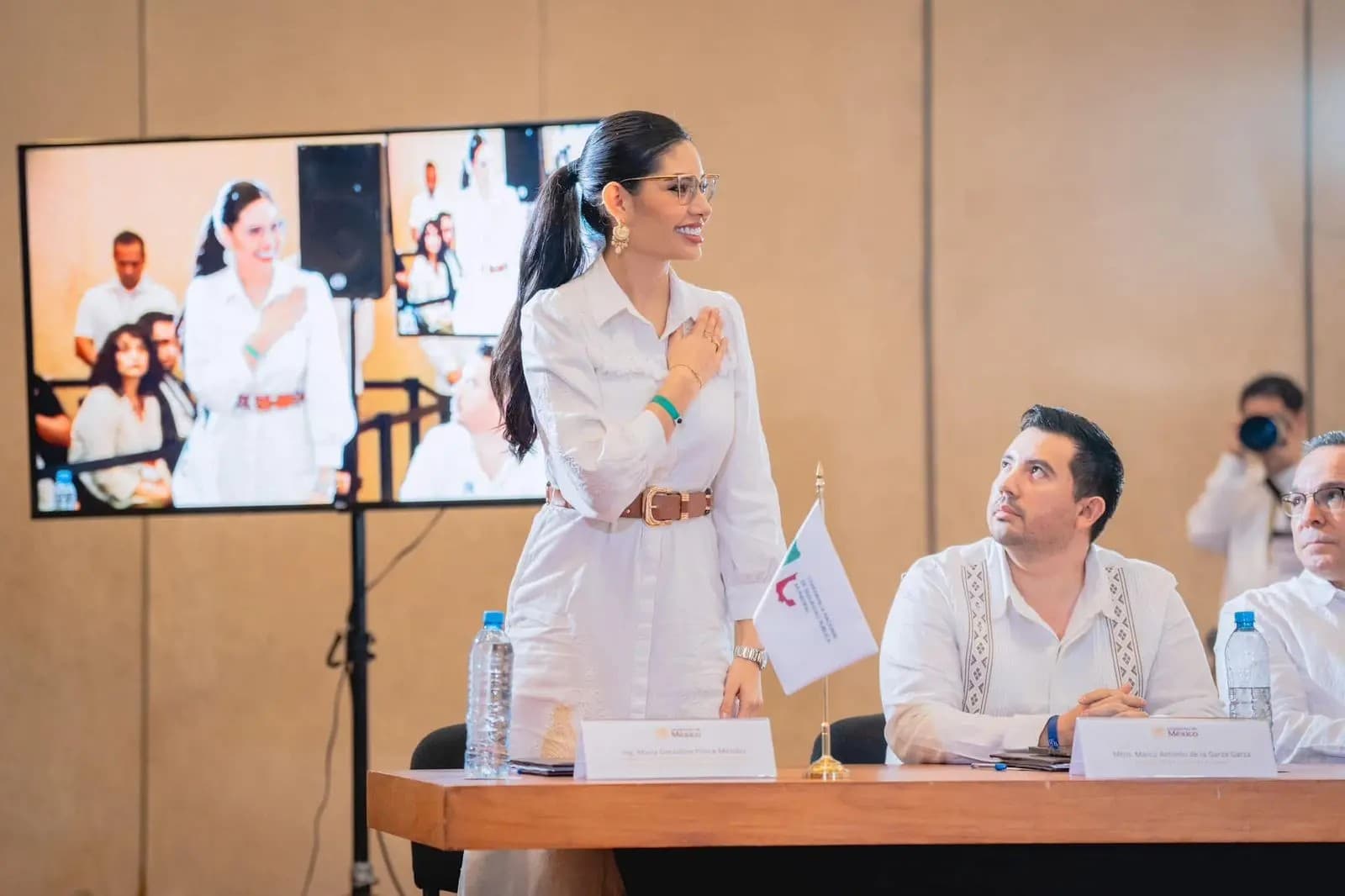 Asiste Geraldine a evento de seguridad nacional encabezado por Claudia Sheinbaum