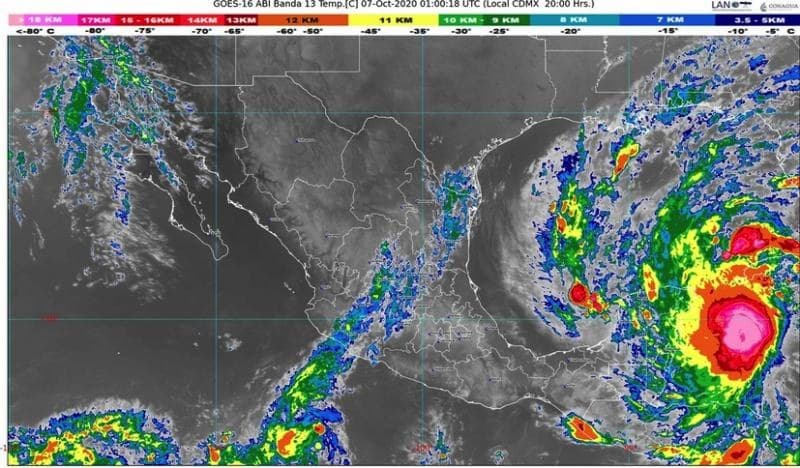 México. Huracán Delta ingresaría su centro esta madrugada a Quintana Roo