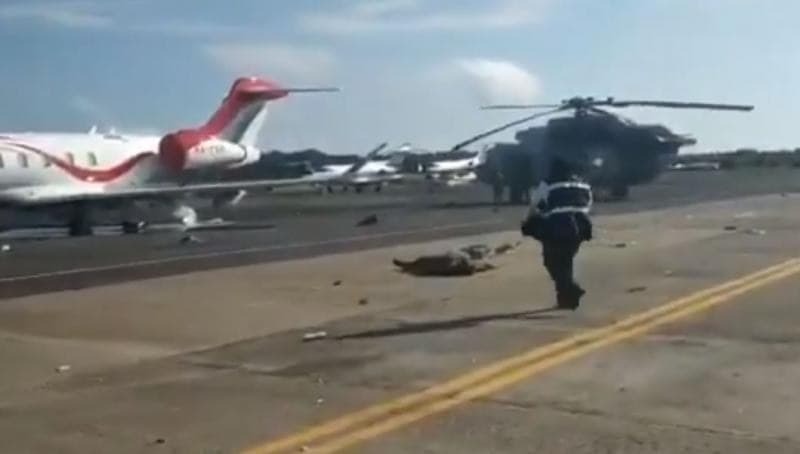 Tabasco. Helicóptero de la Secretaría de Marina se desploma en aeropuerto