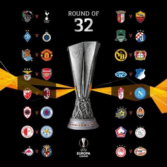 Europa League: Listos los juegos de Dieciseisavos de Final