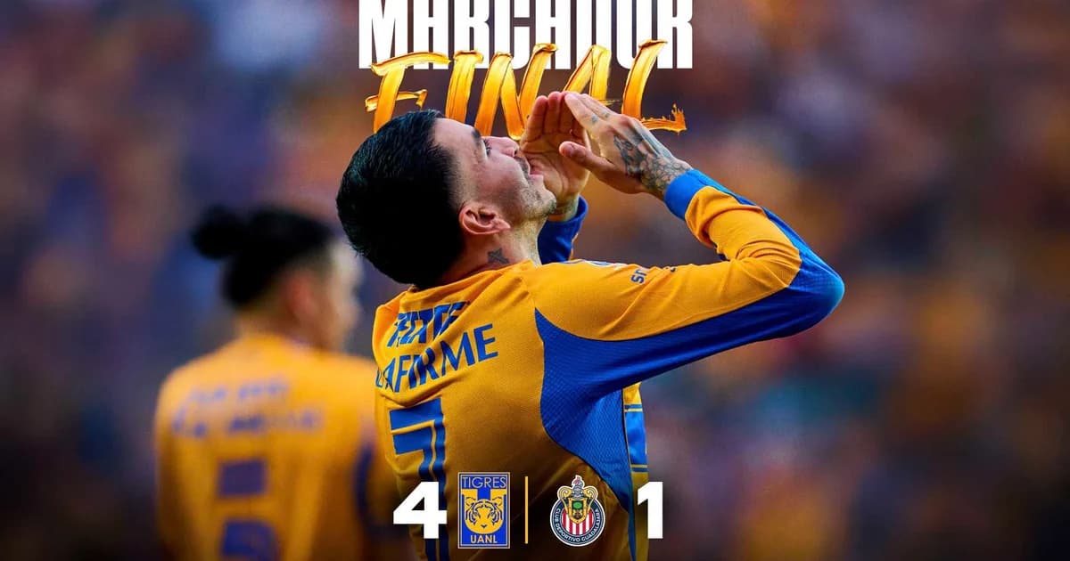 Tigres 4-1 Guadalajara Chivas: Resumen, goles y mejores momentos
