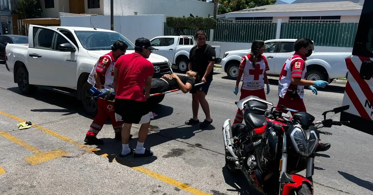 Accidente en Ciudad del Valle deja motociclista con fractura expuesta