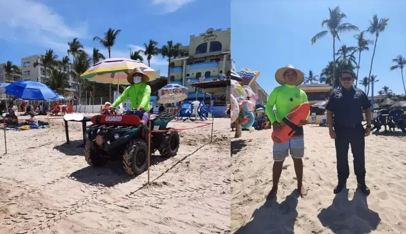 Listos guardavidas de Protección Ciudadana y Bomberos para proteger a turistas