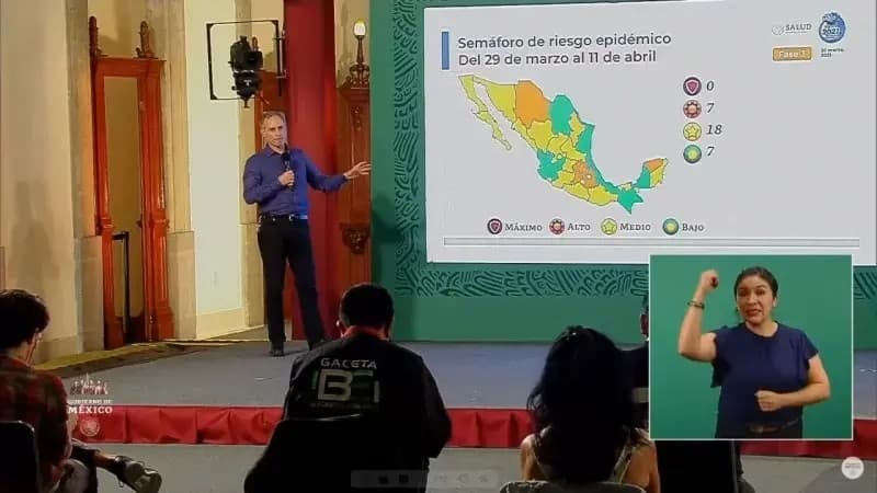 Nayarit y Jalisco en semáforo verde; 18 entidades en amarillo