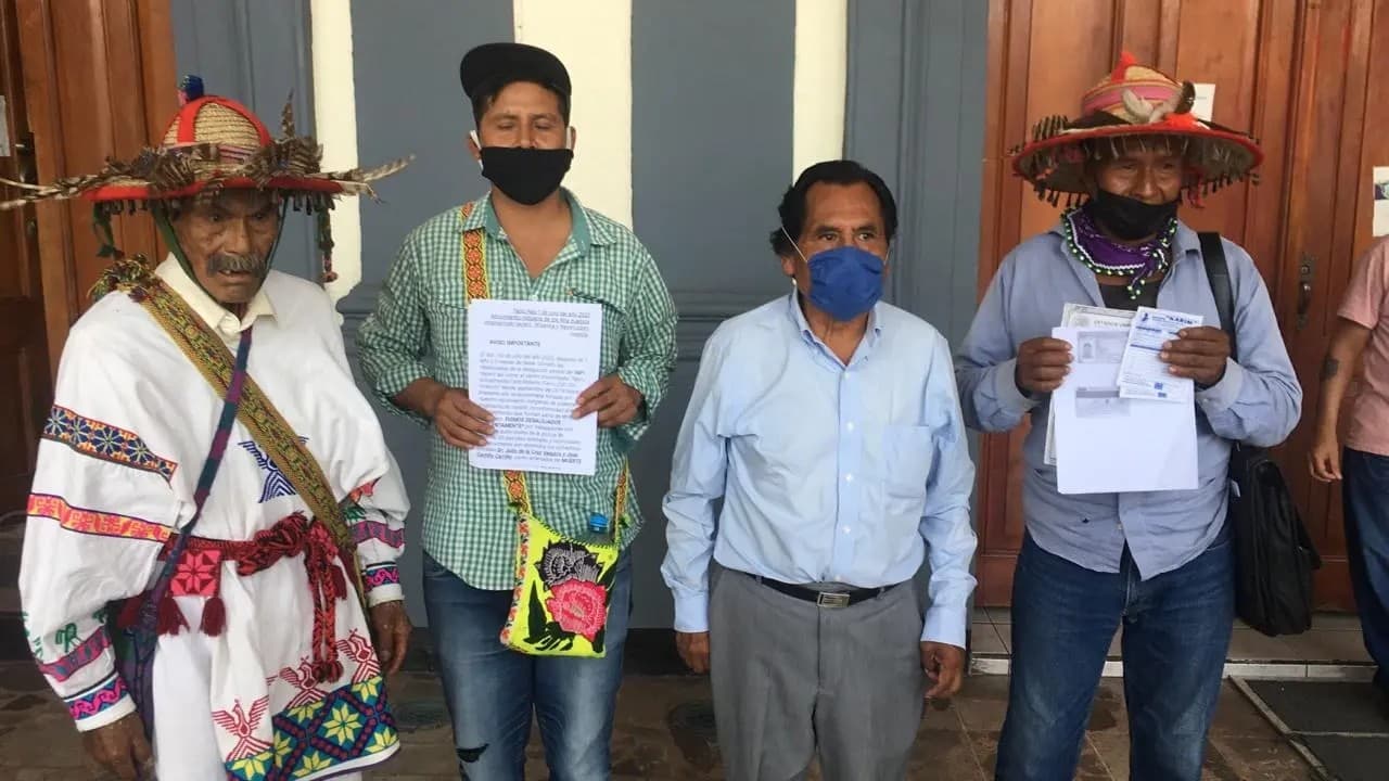 INPI. Retiran plantón del Movimiento de los Cuatro Pueblos tras casi año y medio