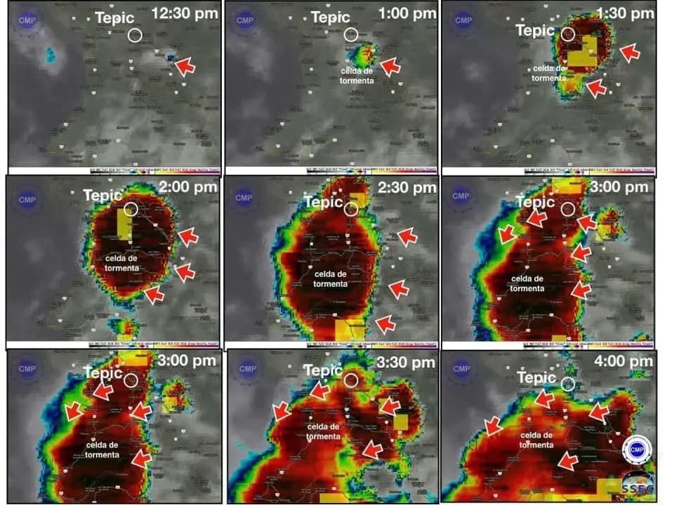 Califican de \"severa\" la tormenta que impactó a Tepic este domingo