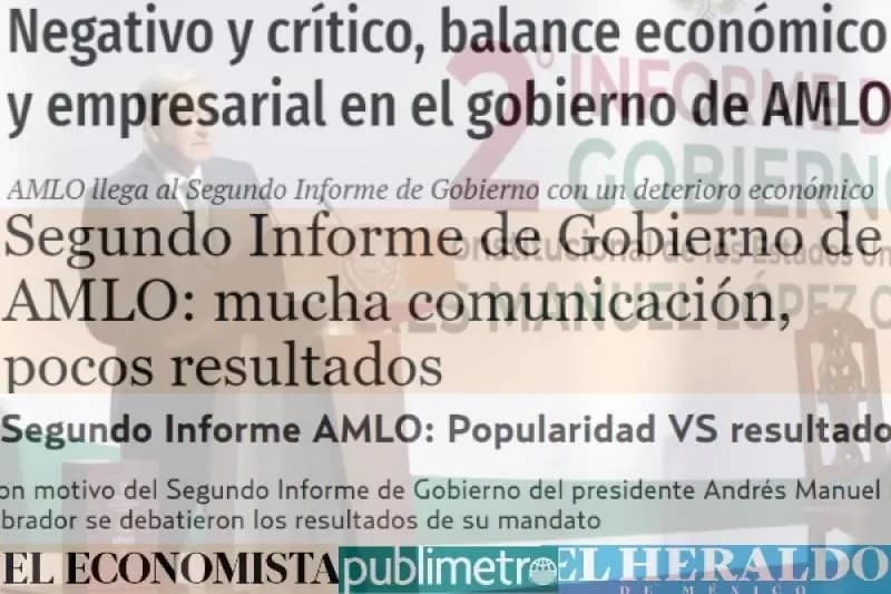 Segundo Informe. Así reaccionaron los medios mexicanos al discurso de AMLO