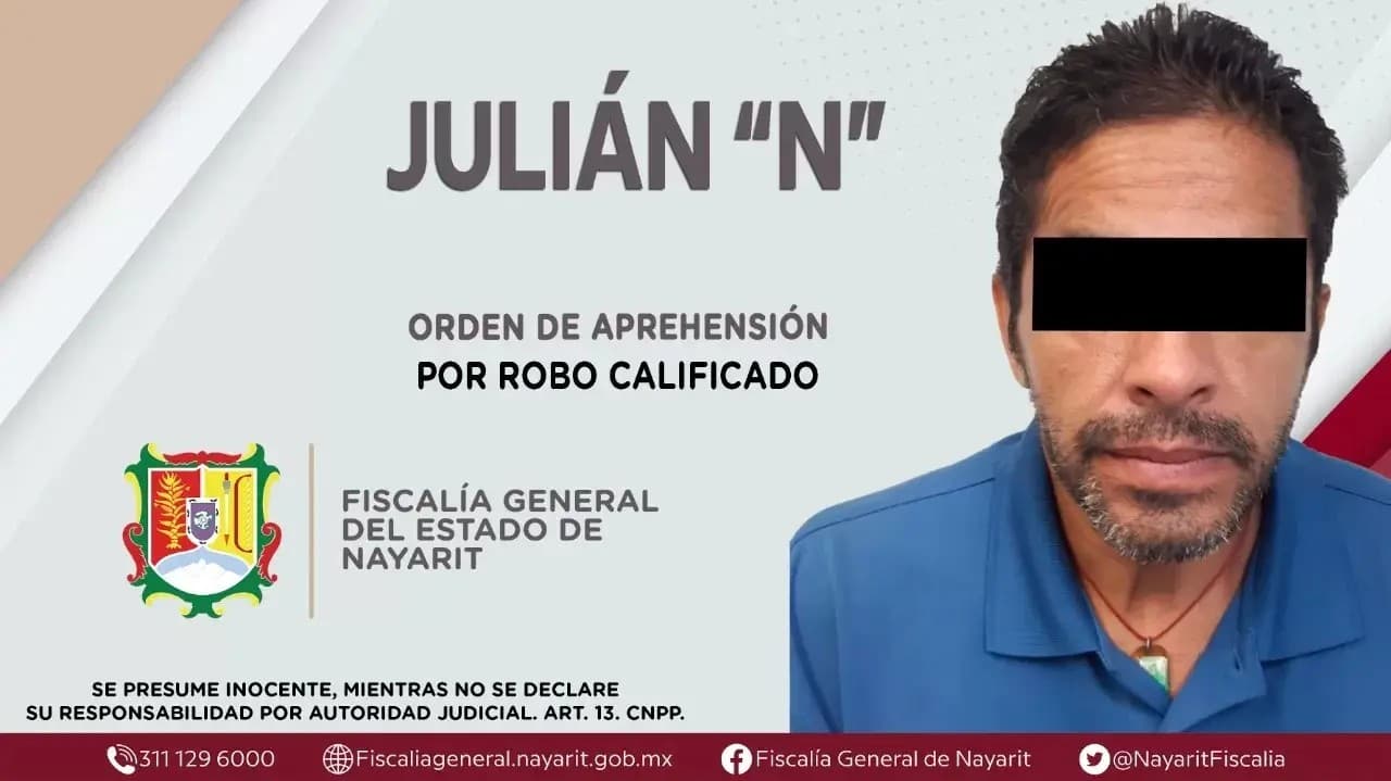 Detenido en bahía de banderas por robo calificado cometido en zacatecas