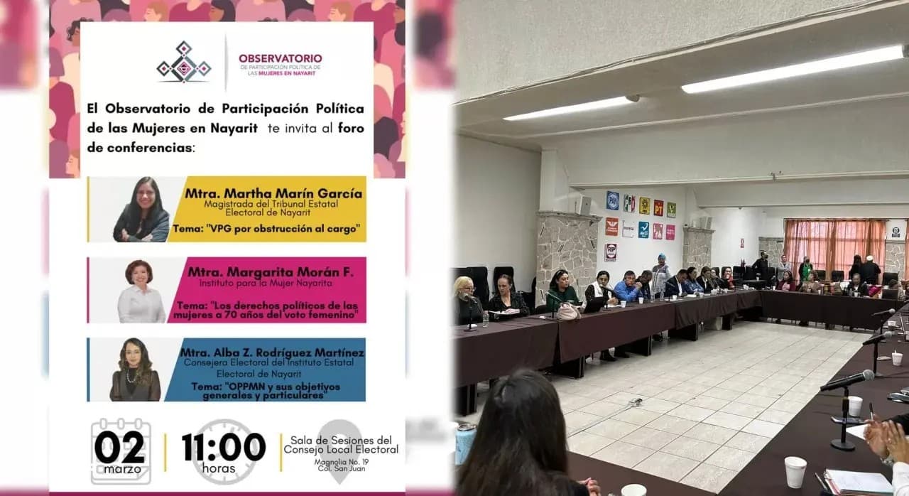 Invita el Observatorio de Participación Política de las mujeres en Nayarit al foro de conferencias