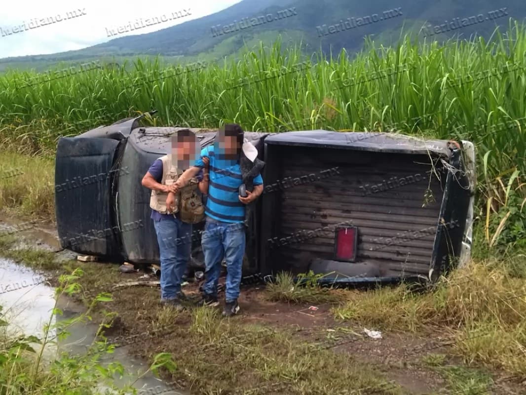 Volcadura en La Labor