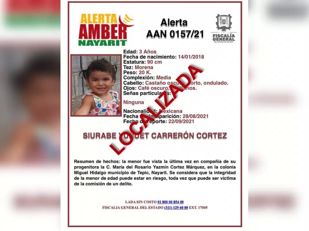 Menor desaparecida en Tepic fue localizada en Puerto Vallarta