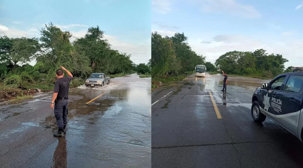 Acceso a Tuxpan ya se encuentra transitable