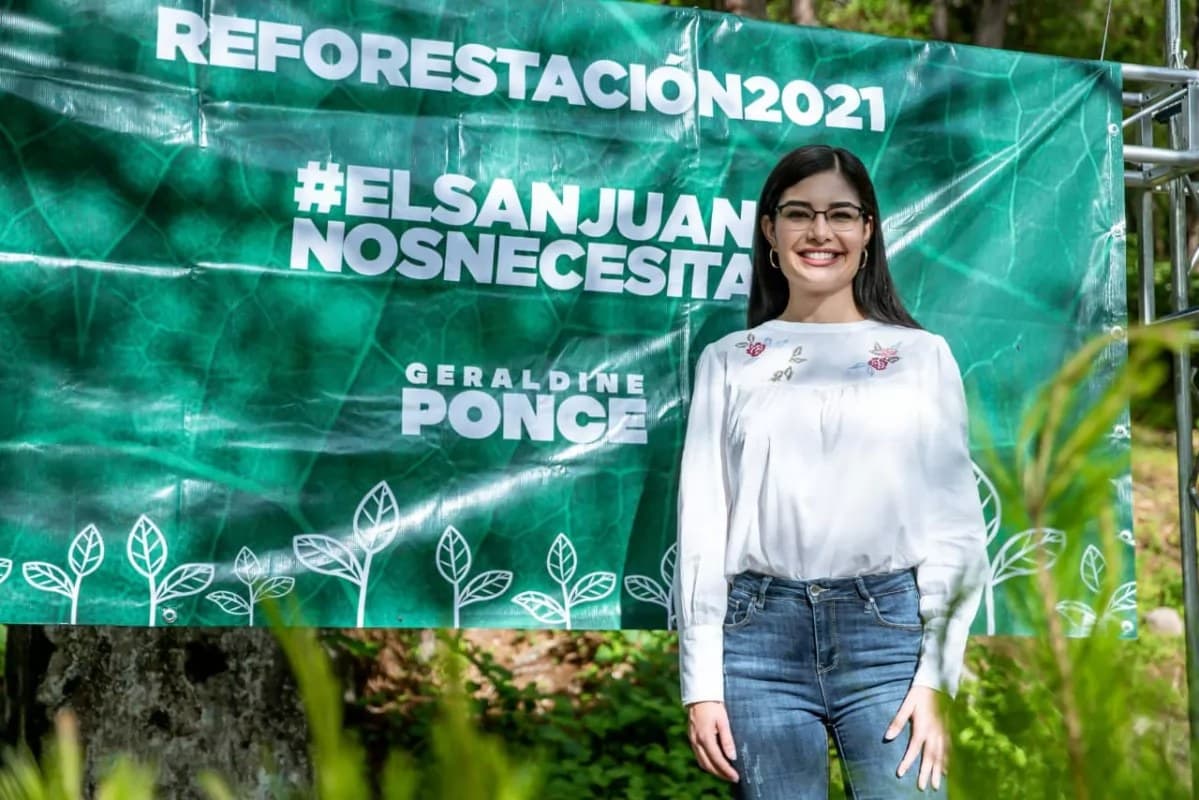 Encabezará Geraldine Ponce la reforestación del Cerro de San Juan
