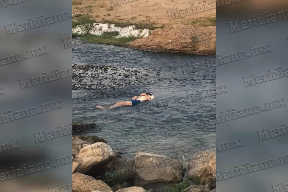¡terminó su borrachera en calzones y tirado en el río!
