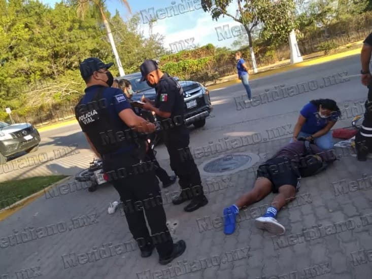 ¡camioneta impactó a motociclista!