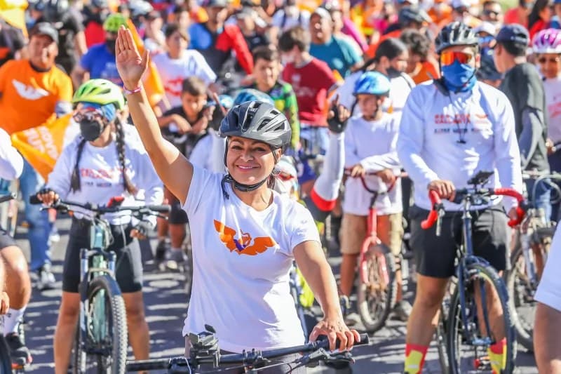 Impresionante rodada ciclista en apoyo a Lupita Guerrero