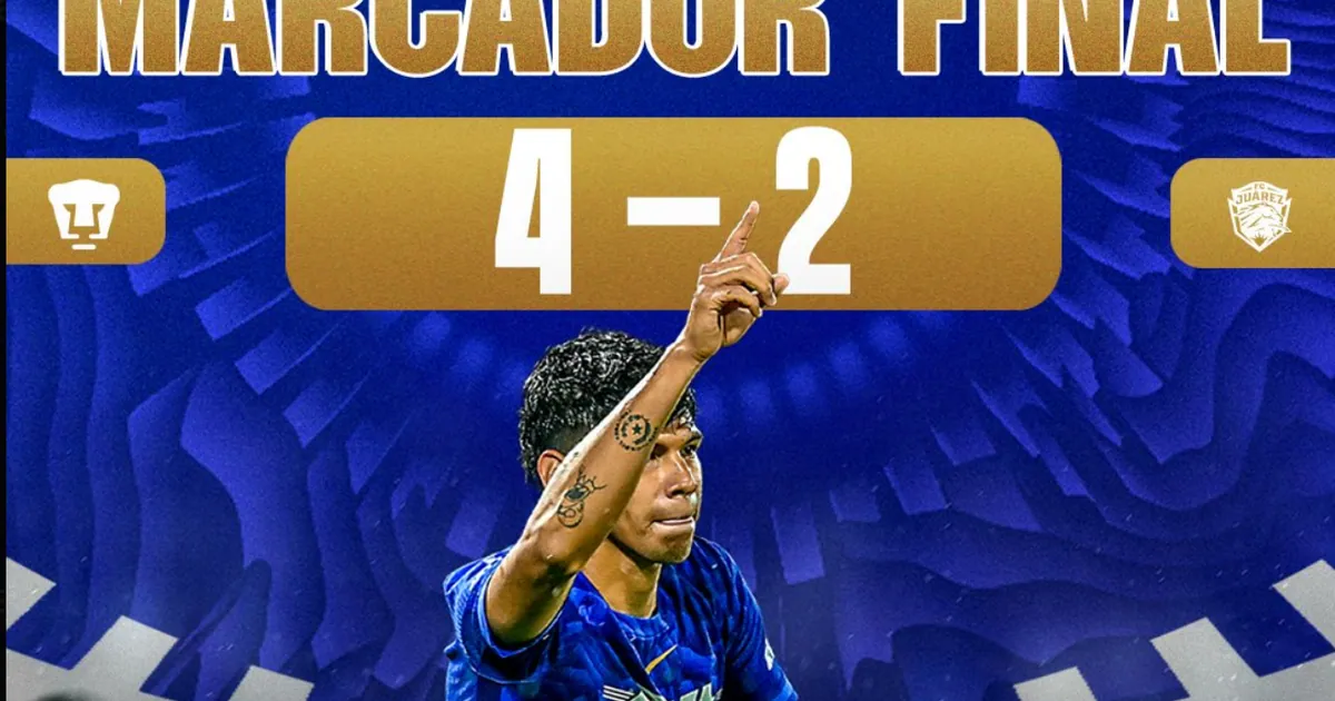 Pumas remontó épicamente 4-2 a Juárez en CU para el Clausura 2026