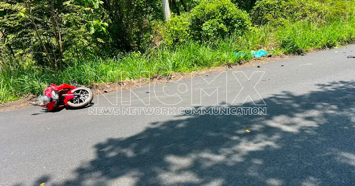 Motociclista muere en choque frontal sobre la carretera libre Tepic-Mazatlán