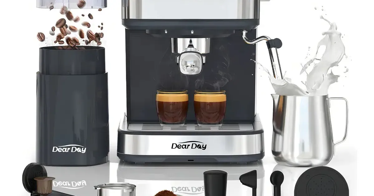 Cafetera espresso DEAR DAY semiautomática con molino y vaporizador: ¿vale la pena comprarla en 2026?
