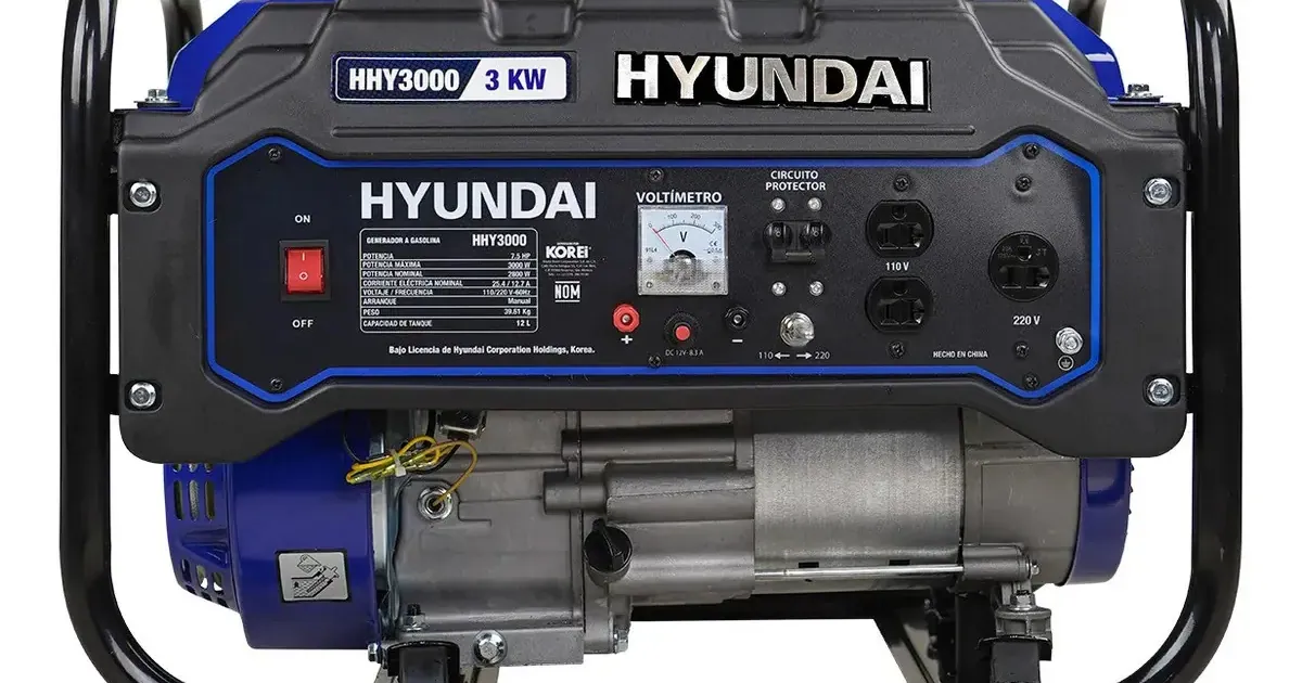 Generador Hyundai HHY3000 a gasolina: precio, potencia y características en 2026