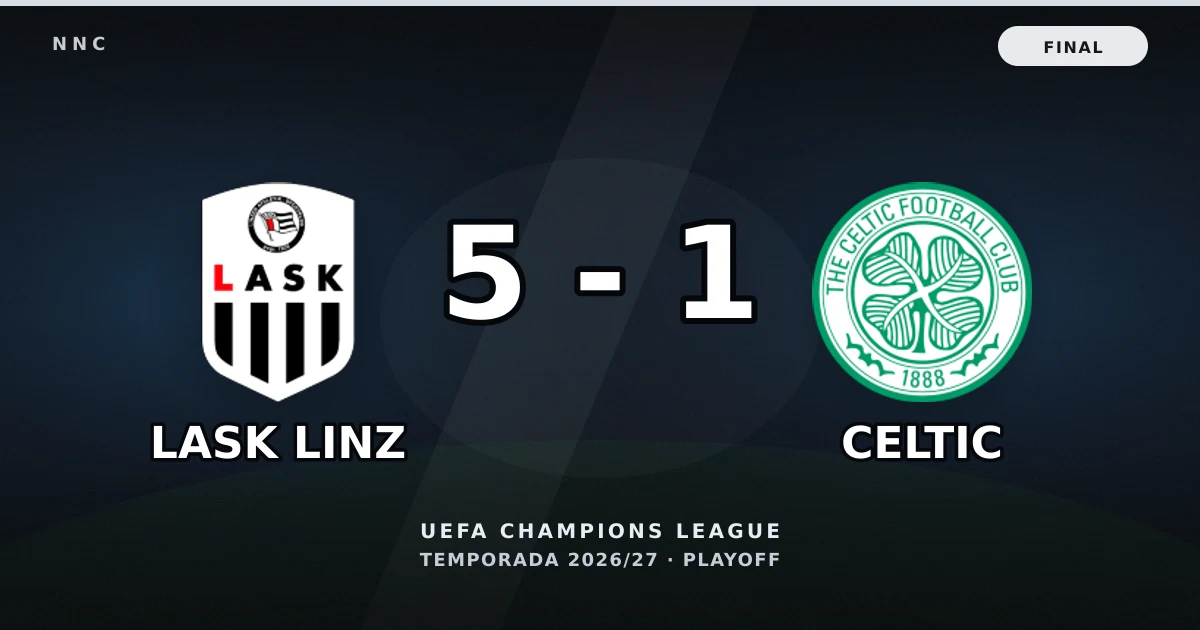 Lask Linz 5-1 Celtic: resultado, goles y resumen del partido