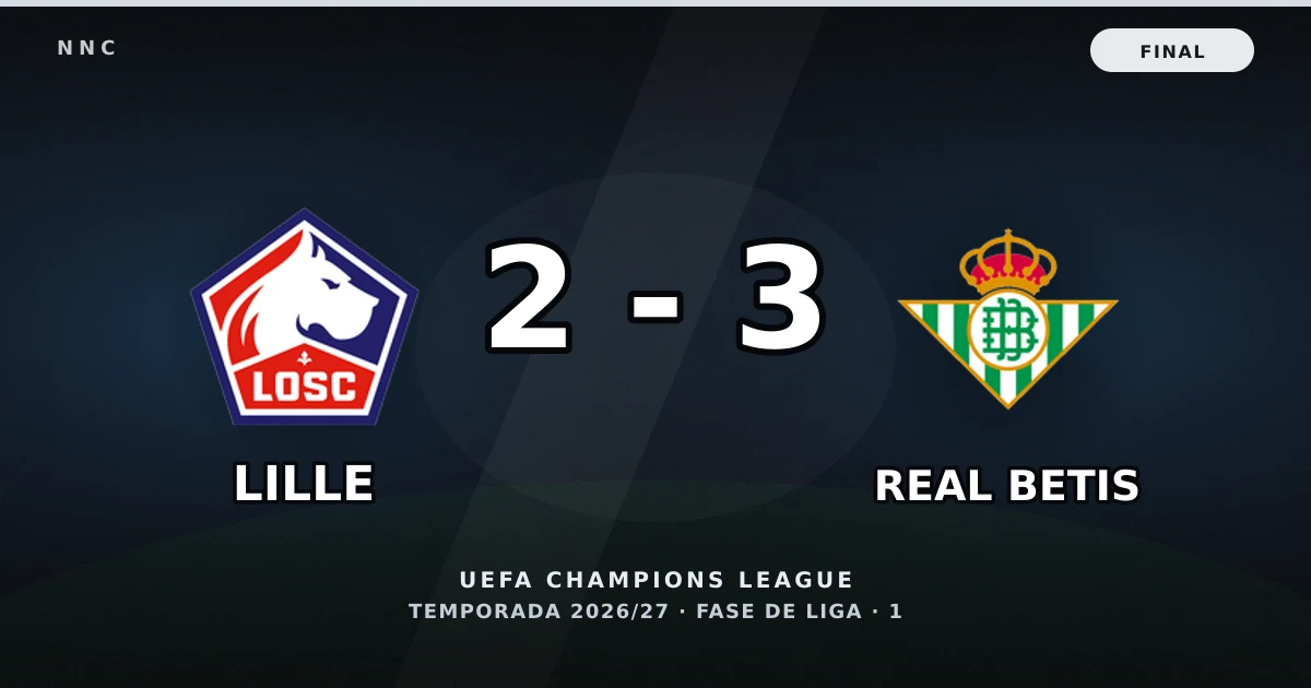 Lille 2-3 Real Betis: resultado, goles y resumen del partido