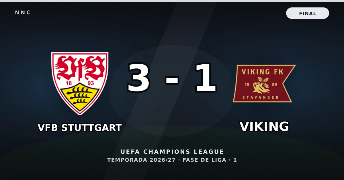 VfB Stuttgart 3-1 Viking: resultado, goles y resumen del partido