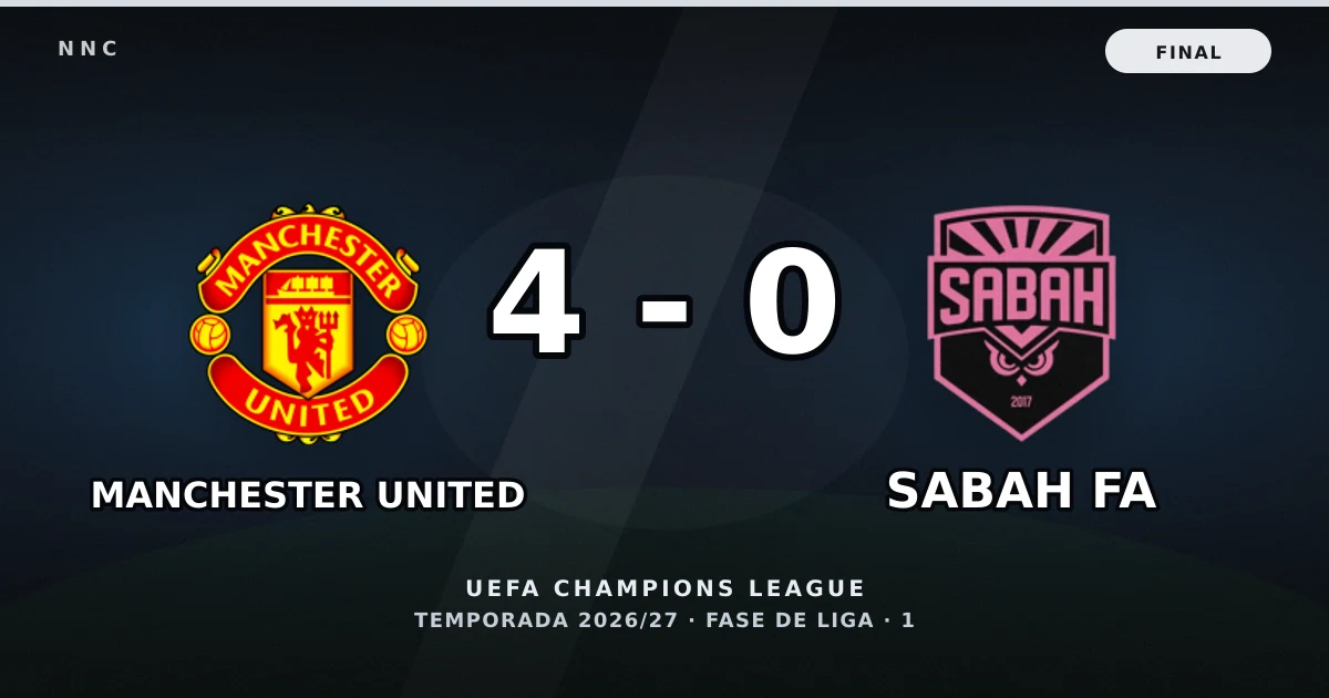 Manchester United 4-0 Sabah FA: resultado, goles y resumen del partido