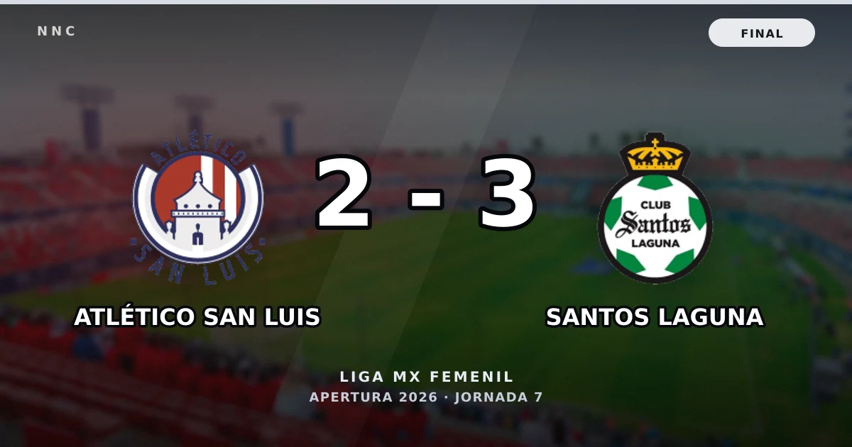 Atlético San Luis 2-3 Santos Laguna: resultado, goles y resumen del partido