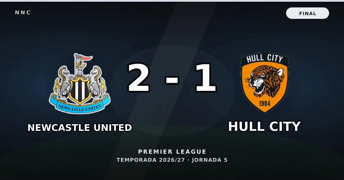 Newcastle United 2-1 Hull City: resultado y goles