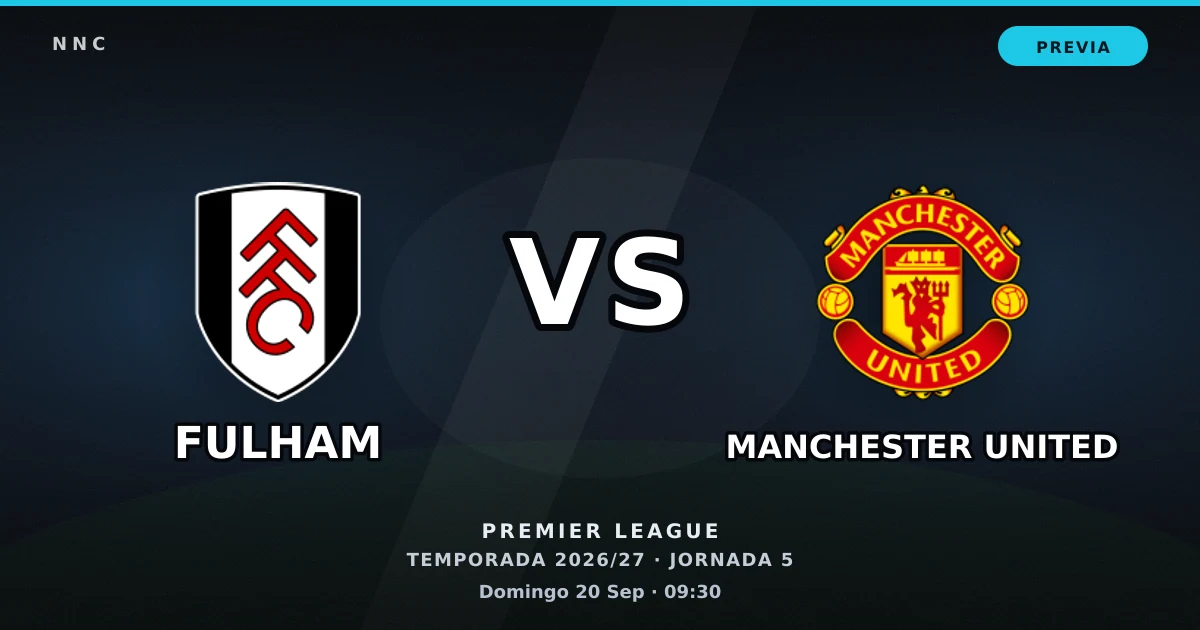 Fulham vs Manchester United: horario y previa