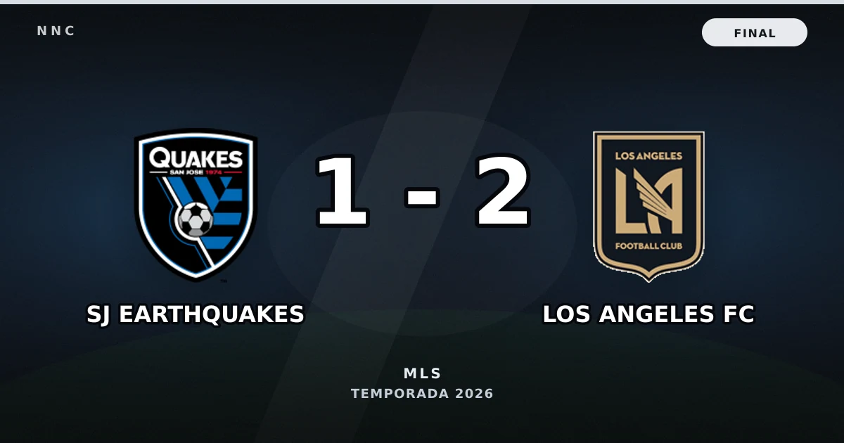 SJ Earthquakes 1-2 Los Angeles FC: resultado y goles