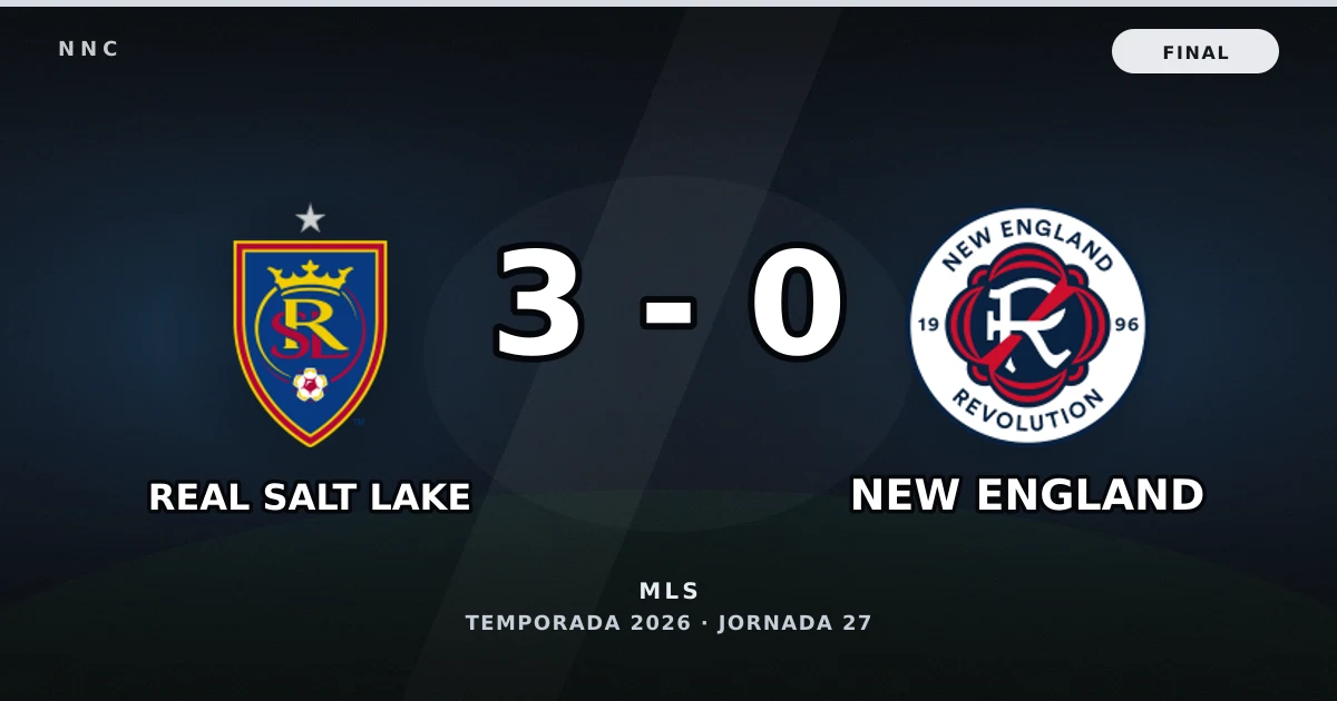 Real Salt Lake 3-0 New England: resultado, goles y resumen del partido