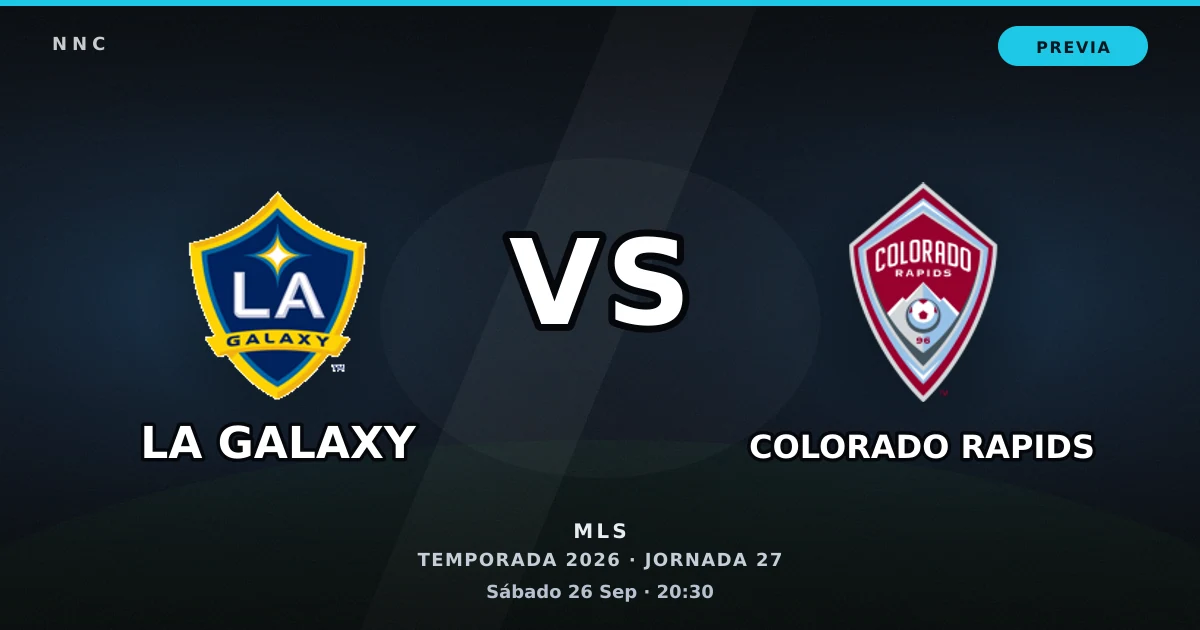 LA Galaxy vs Colorado Rapids: horario y previa de la Jornada 27