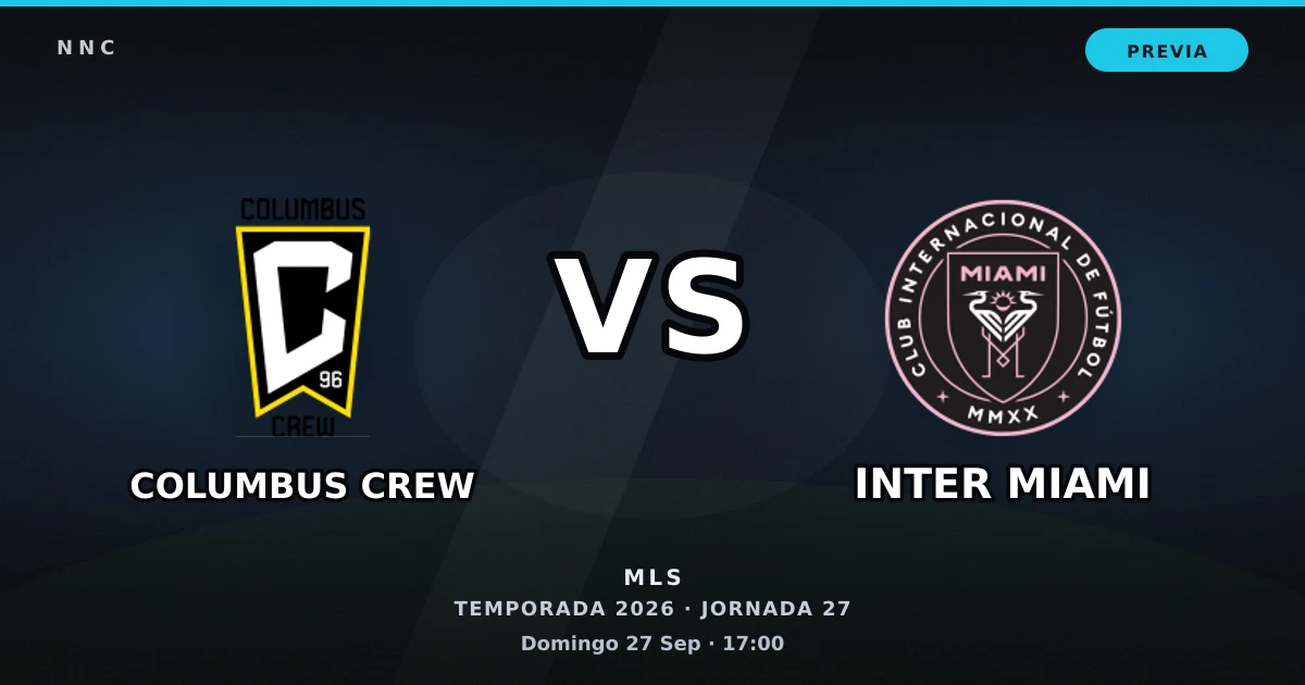 Columbus Crew vs Inter Miami: horario y previa de la Jornada 27