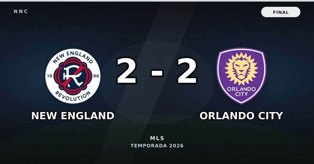 New England 2-2 Orlando City: resultado y goles