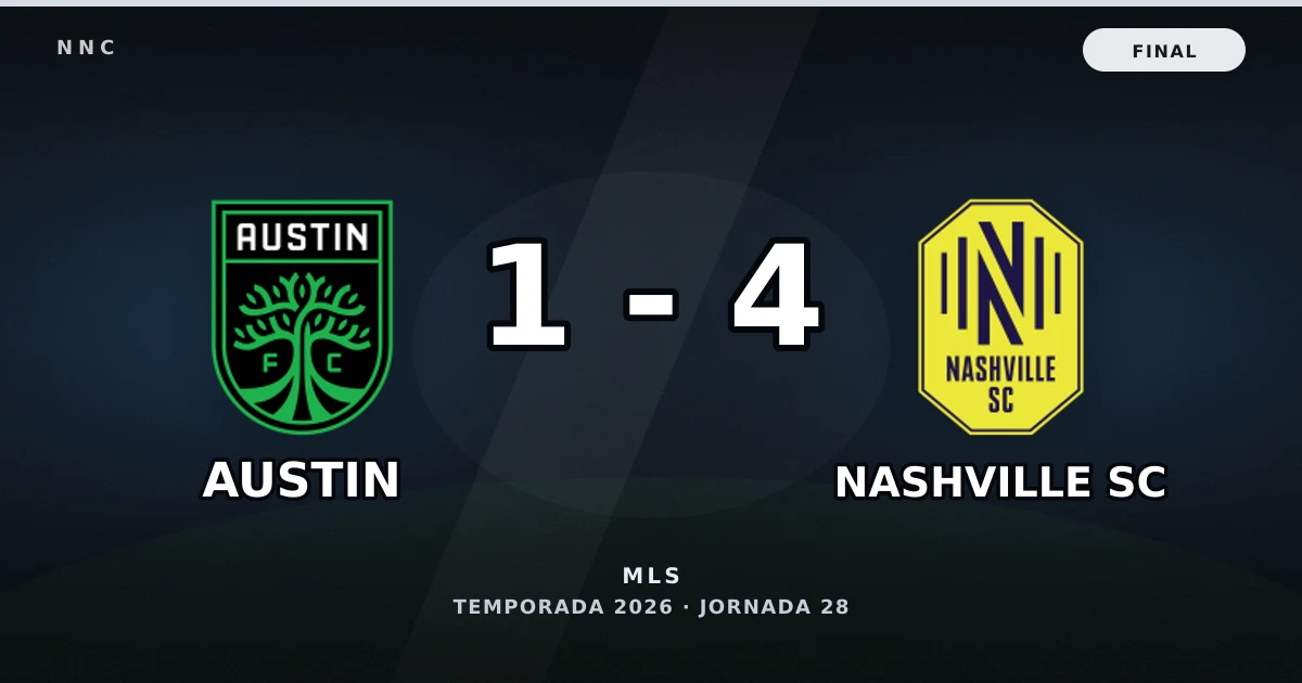 Austin 1-4 Nashville SC: resultado, goles y resumen del partido