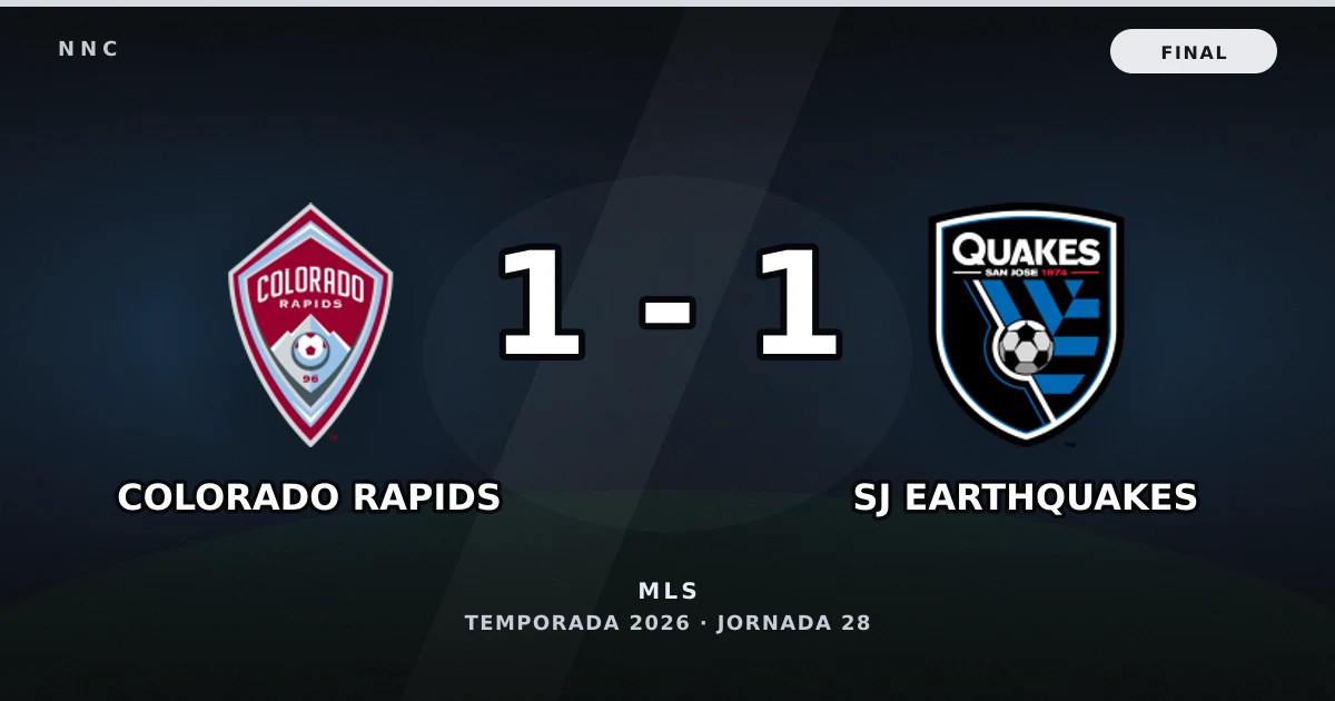 Colorado Rapids 1-1 SJ Earthquakes: resultado, goles y resumen del partido