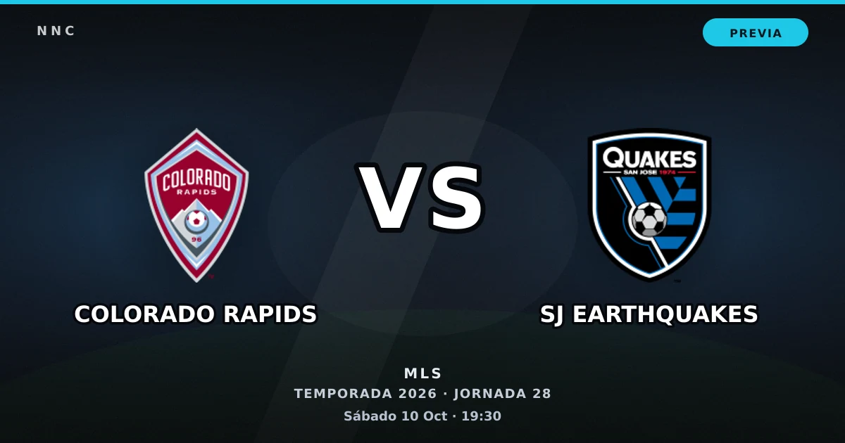 Colorado Rapids vs SJ Earthquakes: horario y previa de la Jornada 28