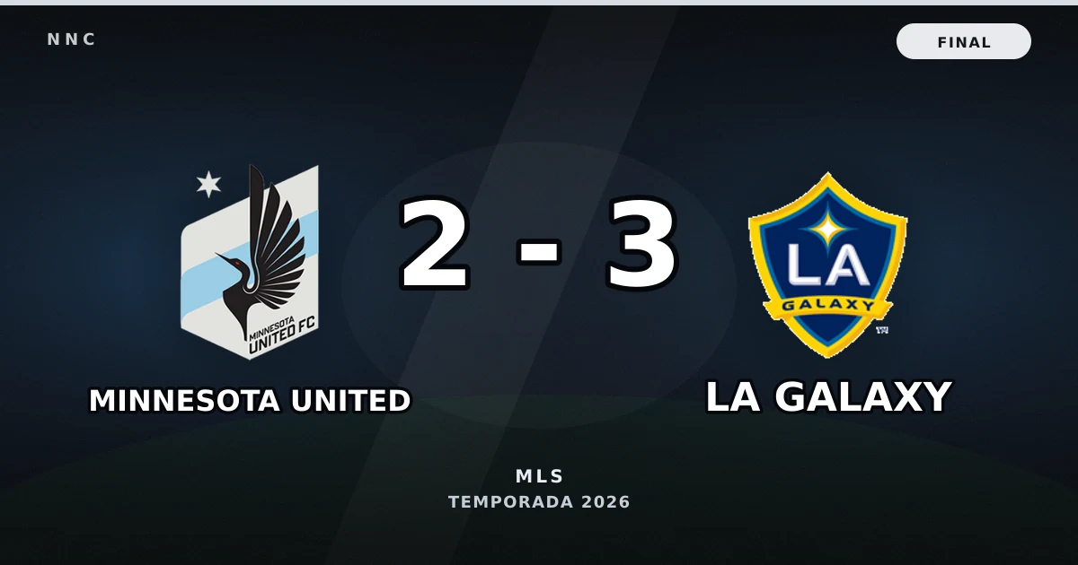 Minnesota United 2-3 LA Galaxy: resultado y goles