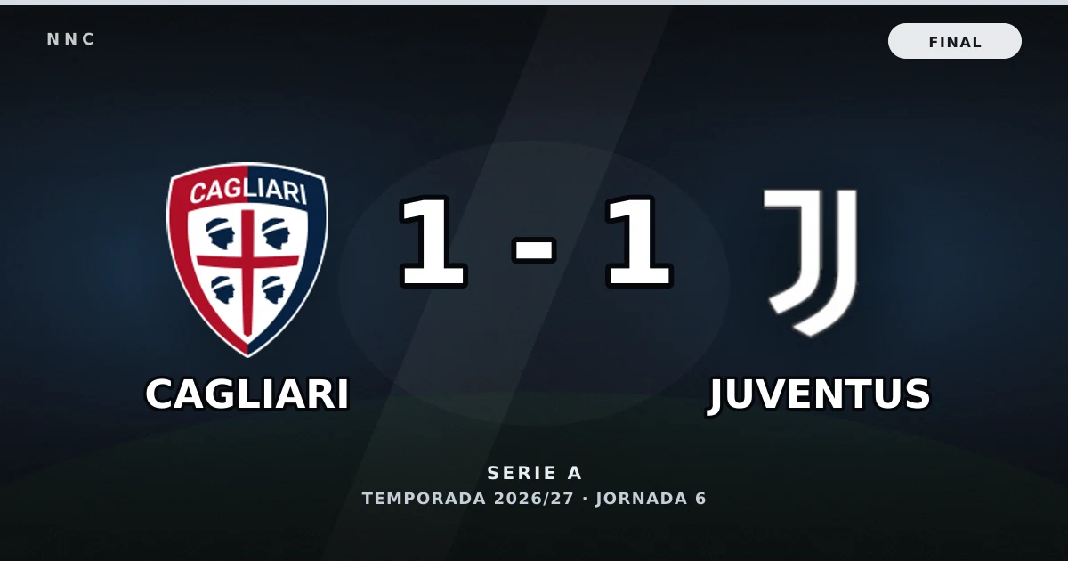 Cagliari 1-1 Juventus: resultado, goles y resumen del partido