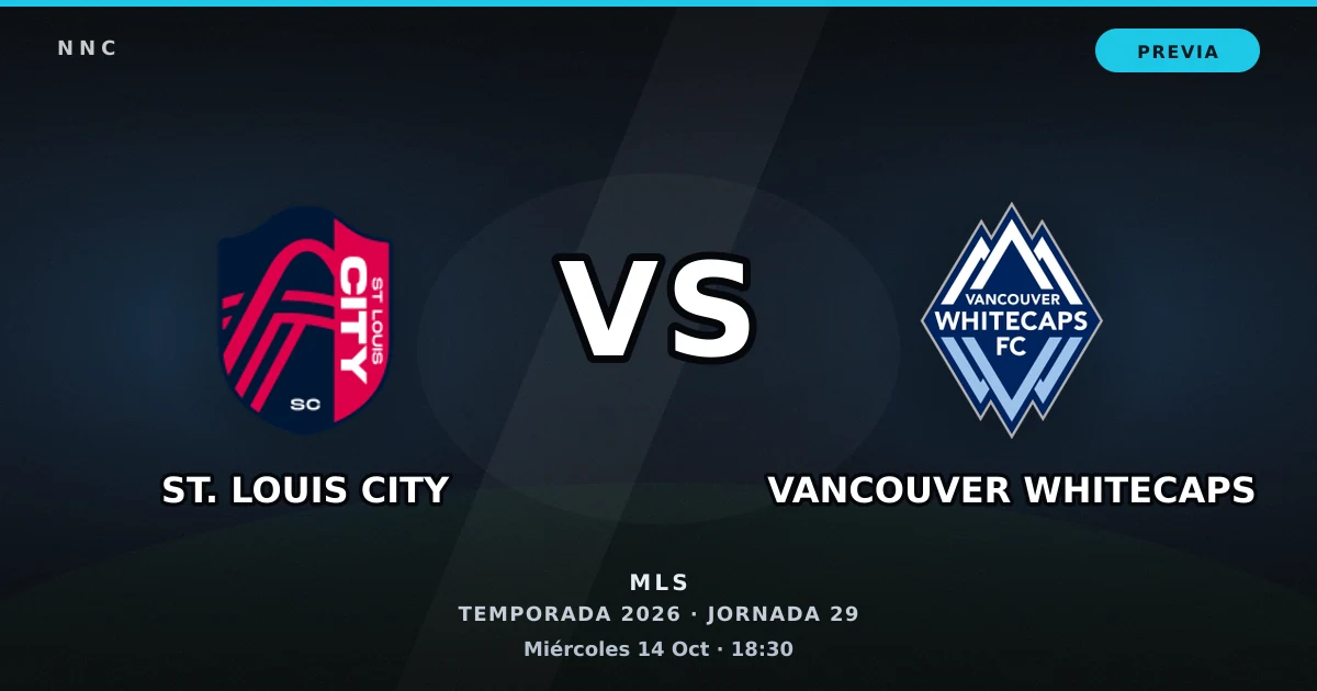 St. Louis City vs Vancouver Whitecaps: horario y previa de la Jornada 29